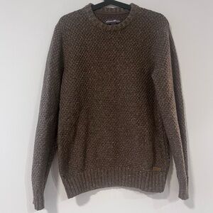 Eddie Bauer Men's Brown Textured Crewneck Sweater